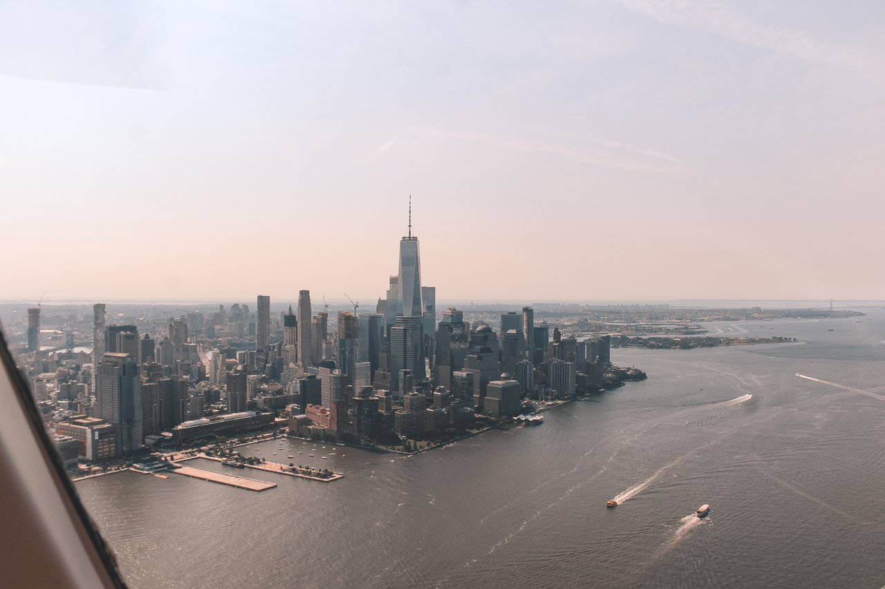View from the helicopter New York
