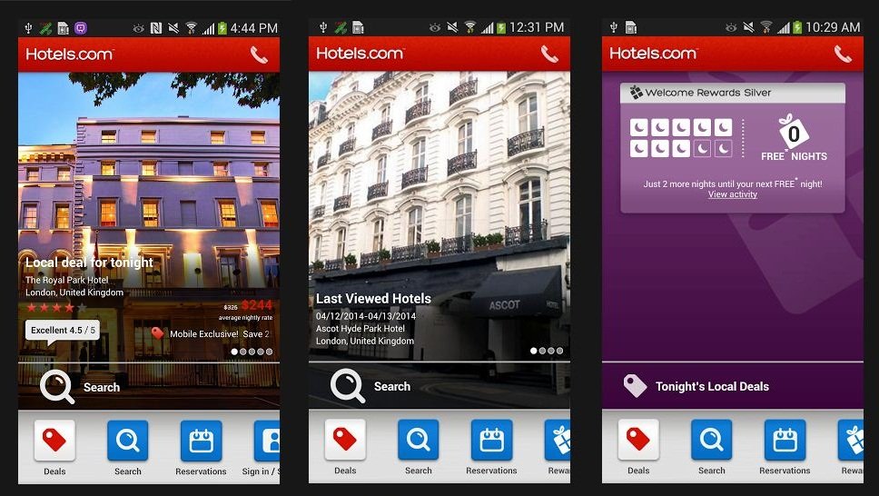Hotels.com app - free travel app