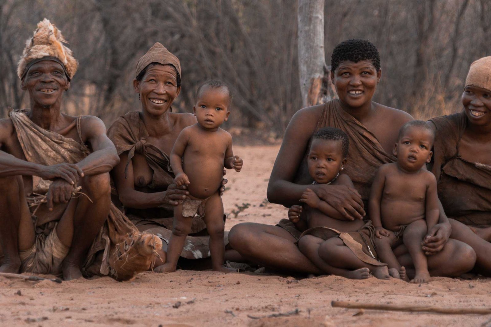 bushman people in Botswana