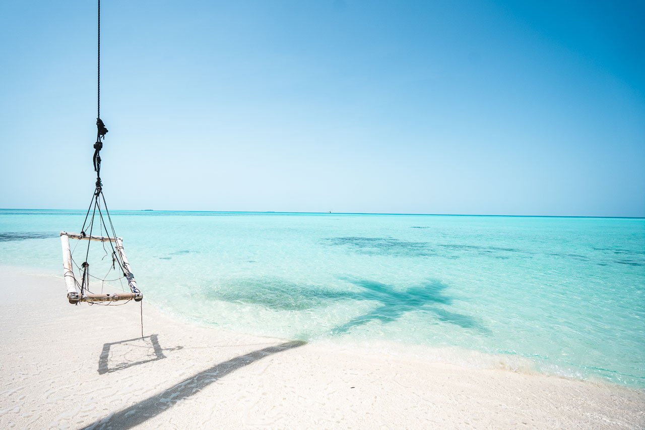 Beach of Fulidhoo local island