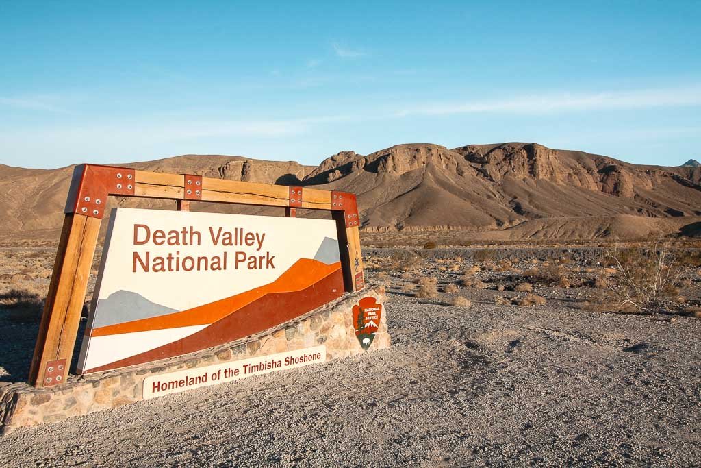 Death Valley entrance sign