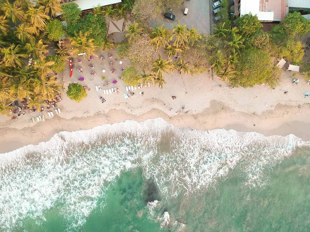 aerial view of Playa Grande in Tamarindo