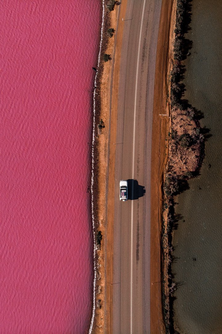 Hutt Lagoon in Western Australia